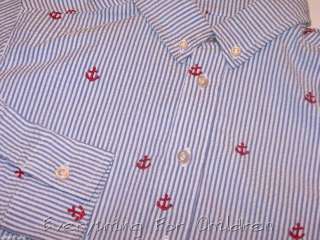 Boys KELLYS KIDS dress shirt 5 6 NEW anchor blue  