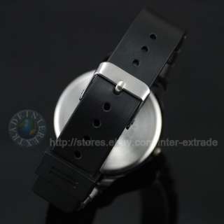 SALE Young Sport Men’s Quartz Wrist Watch Metallic Silver Dial Steel 
