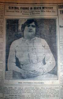   1920 Chicago newspapers JIM COLOSIMO DEAD Al Capone kills Mafia leader
