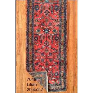    2x20 Hand Knotted Lilian Persian Rug   27x204: Home & Kitchen