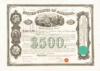 Texas   Antonio Lopez de Santa Anna Autographed Bonds 1866  