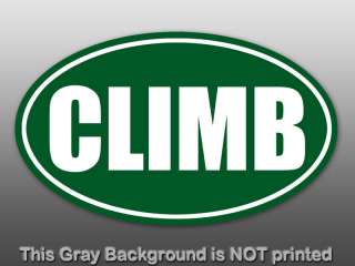 Oval Climb Sticker   car decal rock climbing wall hike  