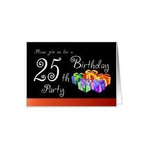  25th Birthday Party Invitation   Gifts Card: Toys & Games