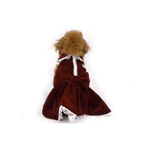  Emma Rose Prancing in Velvet Designer Dog Dress with 