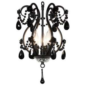  mimi 3 light black crystals chandelier