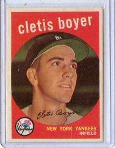 1959 TOPPS #251 CLETIS CLETE BOYER   NEW YORK YANKEES  