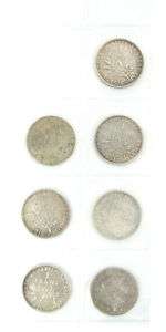 LOT 7 FRENCH 1 FRANC COIN 1906 1914 1916 1917 1918 1920  