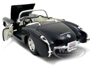 1957 CHEVROLET CORVETTE BLACK 1:24 DIECAST MODEL CAR  
