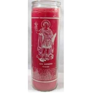  Religious Candles 8 Inches San Expedito Red: Home 