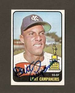 1965 Topps Bert Campaneris KC As Auto Autograph COA  