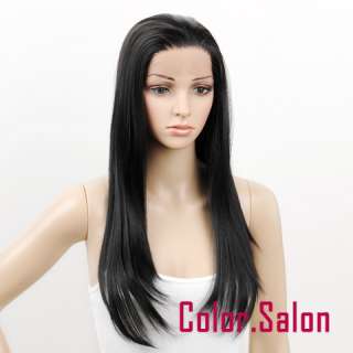 Hand Made Synthetic Lace Front Wigs Off Black 96#1B  