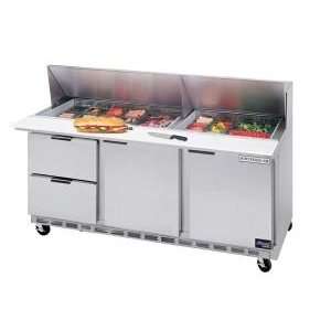 Beverage Air SPED72 08 6 72 6 Drawer Refrigerated Sandwich Prep Table 