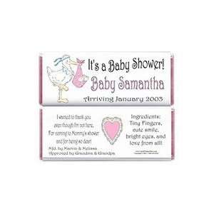  BS208   Baby Shower Stork Candy Bar Wrappers: Baby