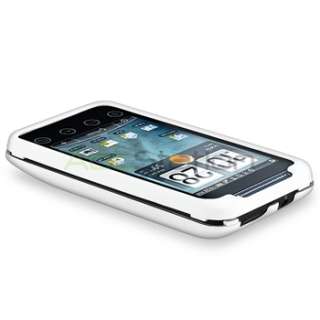  snap on rubber coated case for htc evo shift 4g white quantity 1 