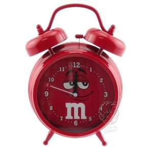    M&Ms Red Character Face Twin Bell Alarm Clock: Home & Kitchen