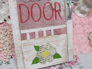 SHABBYSHUT THE DOOR WOOD SCREEN DOOR WALL DECOR~Cottage~Chic  
