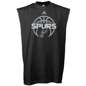  adidas San Antonio Spurs Black Total Game Sleeveless T 