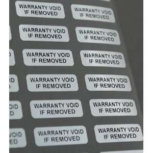 100 Small High Security Tamper Evident Warranty Void Labels/Stickers