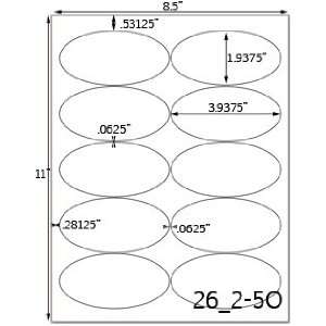 9375 x 1.9375 Oval Clear Gloss Polyester Inkjet Label Sheet USUALLY 