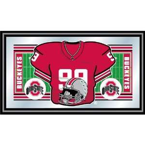 The Ohio State Football Framed Jersey Mirror   Game Room Products By 