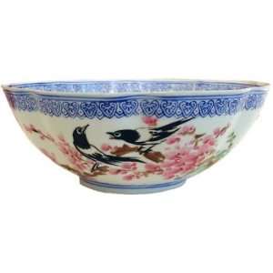  Chinese Porcelain Bowl   Bird Design: Home & Kitchen