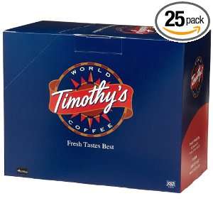 Timothys World Coffee K Cups Sumatran Gold, 24 Count Box  