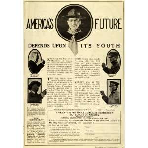  1919 Ad Boy Scouts America Future Liberty Loan War Savings 