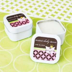   Jungle Tigress Square Baby Shower Candle Tins 