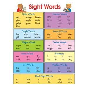   17 Pack CARSON DELLOSA CHARTLET SIGHT WORDS 17 X 22: Everything Else