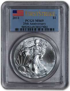 2011 American Silver Eagle   PCGS MS69   First Strike  