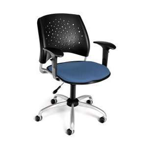   Cornflower Blue Modern Stars Swivel Chair 326 AA3 2206: Home & Kitchen
