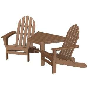   wood Recycled Plastic Wood Classic Adirondack Bench Patio, Lawn