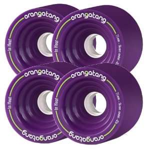  ORANGATANG Longboard Wheels IN HEATS 75mm 83a PURPLE 