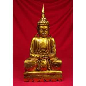  Miami Mumbai Golden Thai Buddha Wood StatueWC002: Home 