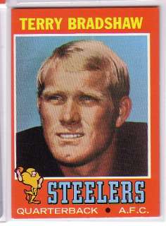 XWT 1971 TOPPS TERRY BRADSHAW #156 RC ROOKIE VG/EX STEELERS HBV $200 