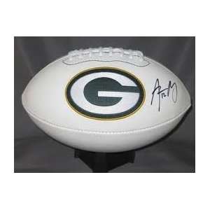 Aaron Rodgers Autographed Super Bowl XLV Logo Football 