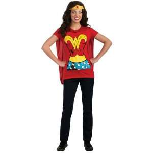  Wonder Woman T Shirt Adult Costume Kit Small: Toys & Games
