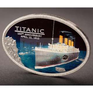   Islands $5 2012 Silver Proof TITANIC with coal from the Titanic wreck