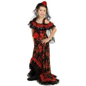   Spanish Dancer Child Costume / Red   Size X Large (12): Everything