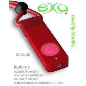  Red iPod Shuffle eXo2flp Skin Case with Lanyard 