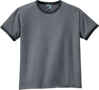 District Threads Heathered Jersey Ringer Tee DT125  