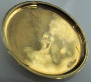 1919 Hampden Dueber Pocket Watch 20 Year Gold Filled Case for Repair 