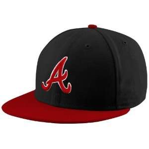  New Era Atlanta Braves Black Red League 59FIFTY Fitted Hat 