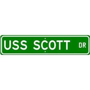  USS SCOTT DE 214 Street Sign   Navy: Sports & Outdoors