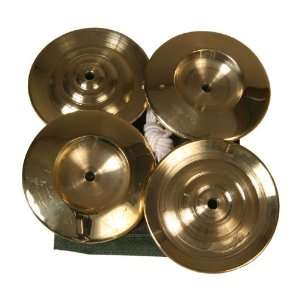  Belly Dance Finger Cymbals, Polished: Musical Instruments