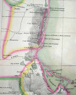 1825 Vandermaelen Map MEXICO CITY VERACRUZ TAMPICO Rare  
