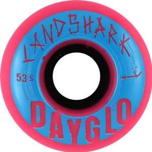  Landshark Dayglo 53mm Pink Skateboard Wheels (Set Of 4 