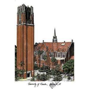    University of Florida: The Tower Lithograph: Sports & Outdoors