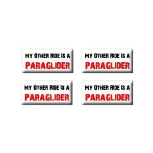   Vehicle Car Is A Paraglider 3D Domed Set of 4 Stickers: Automotive