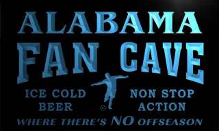 th2001 b Alabama Football Fan Cave Man Room Bar Beer Neon Light Sign 